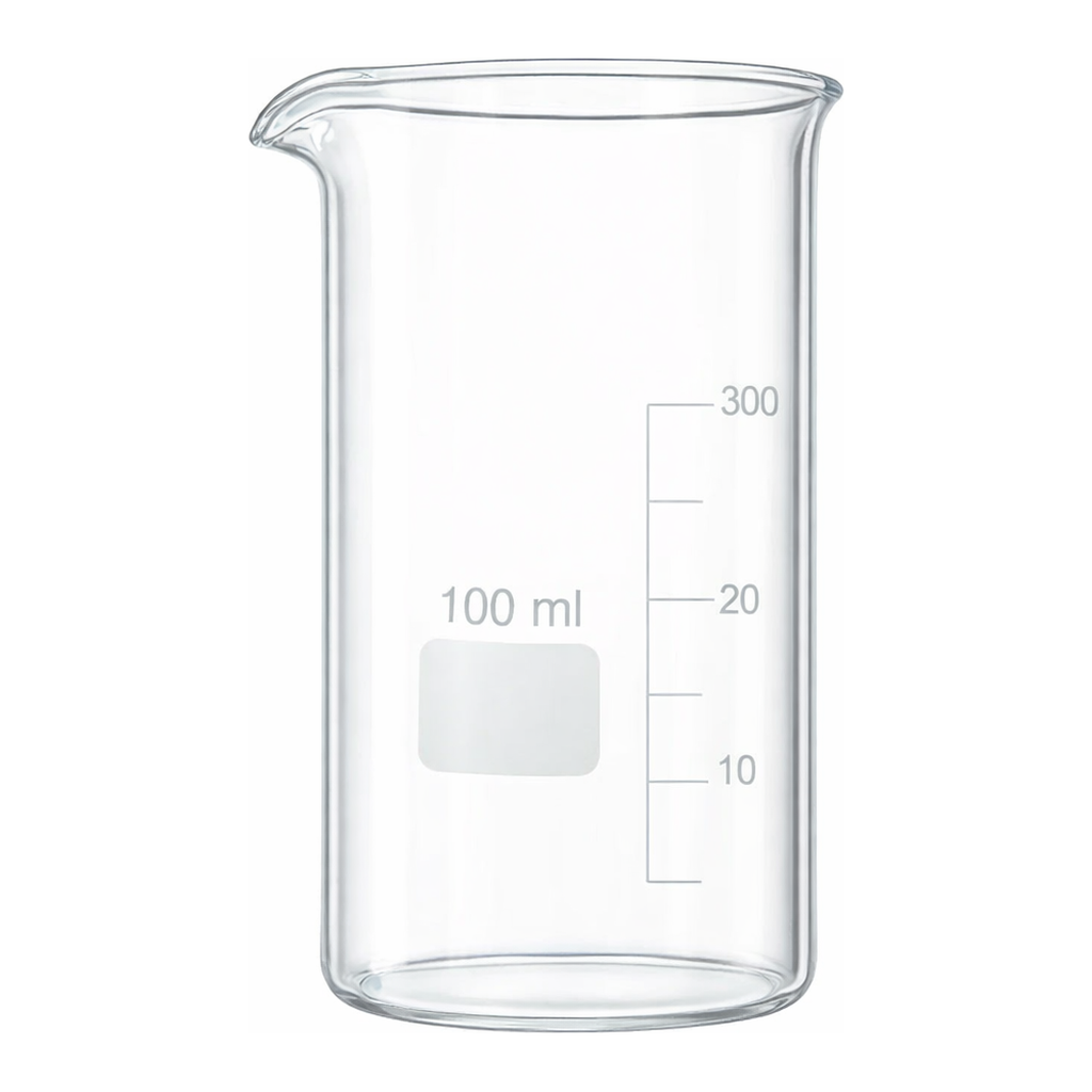 Merck BRAND glass beaker with spout, tall form