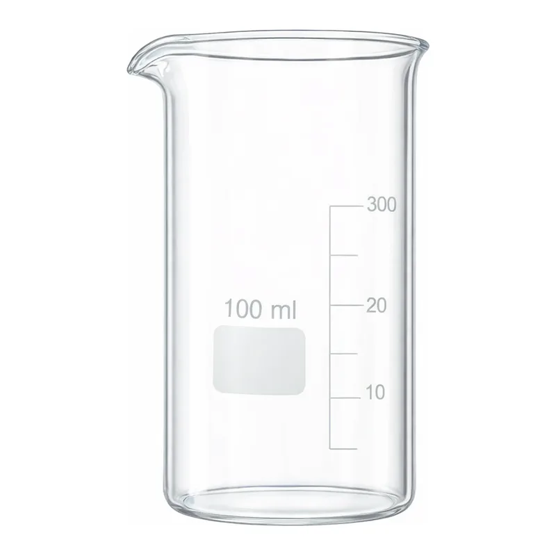 Merck BRAND glass beaker with spout, tall form