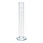 Merck Pyrex Measuring cylinder with spout, class A with white graduations