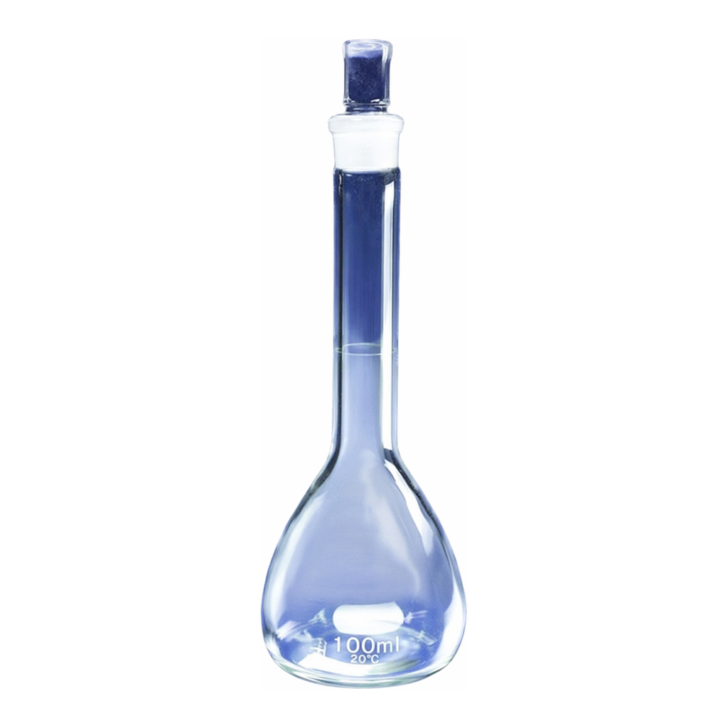Merck Pyrex volumetric flask, class A with Pyrex ST stopper