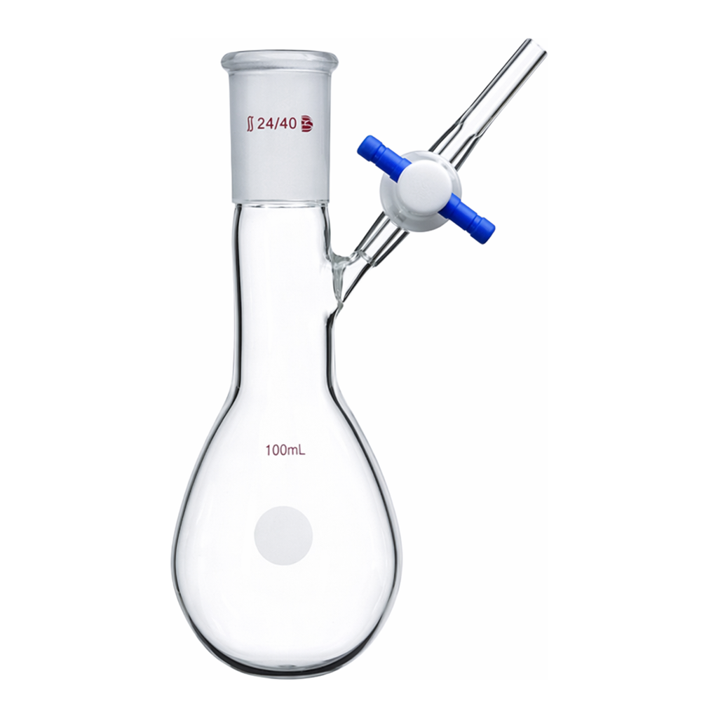 Merck Synthware pear-shaped Schlenk flask with stopcock