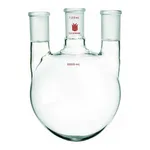 Merck Synthware three neck round bottom flask with vertical side necks
