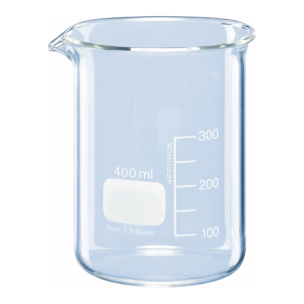 Merck BRAND glass beaker with spout, low form
