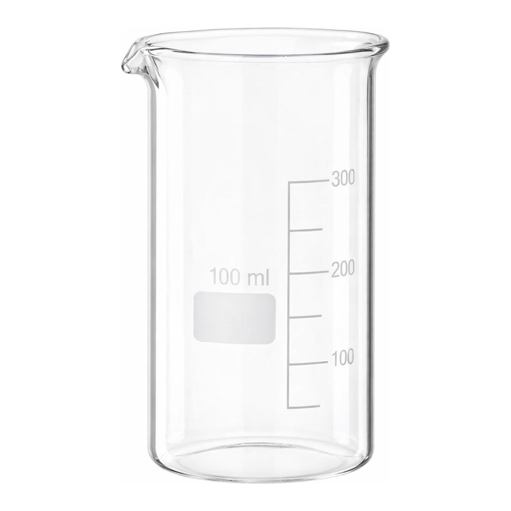 Merck BRAND glass beaker with spout, tall form