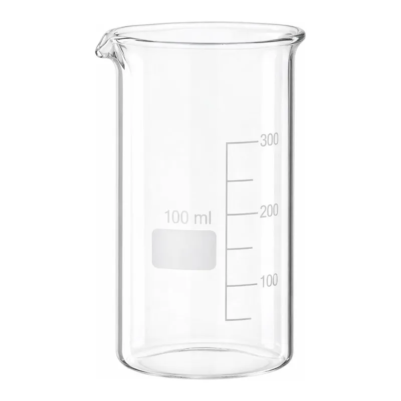 Merck BRAND glass beaker with spout, tall form