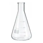 Merck BRAND Erlenmeyer flask with beaded rim and graduation, narrow mouth