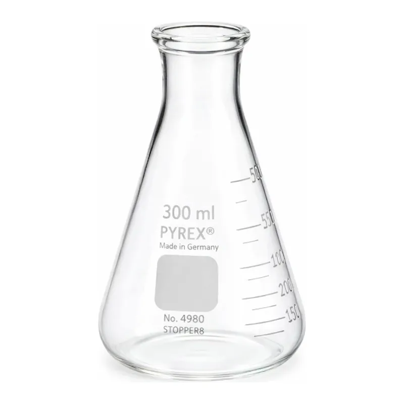 Merck Pyrex narrow-mouth graduated Erlenmeyer flask