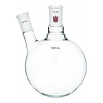 Merck Synthware two neck round bottom flask with angled side neck