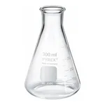 Merck Pyrex narrow-mouth graduated Erlenmeyer flask