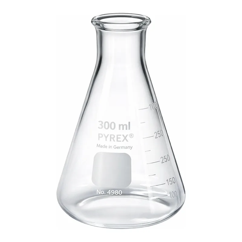 Merck Pyrex narrow-mouth graduated Erlenmeyer flask