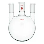 Merck Synthware three neck round bottom flask with vertical side necks