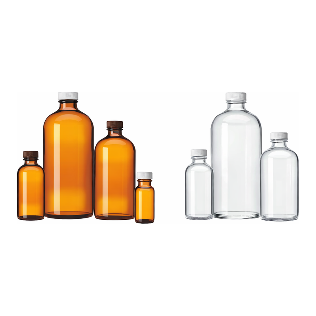 Merck Wheaton narrow mouth bottles with caps