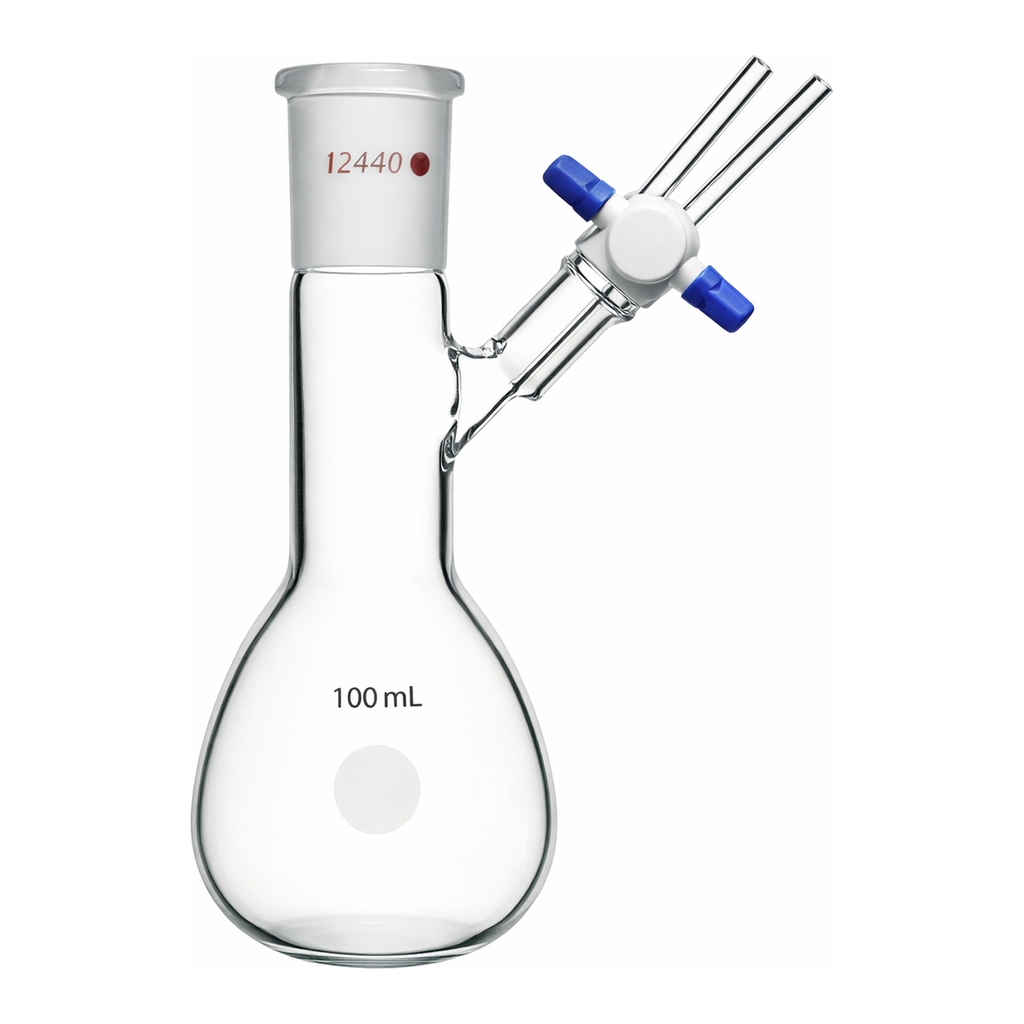Merck Synthware pear-shaped Schlenk flask with stopcock
