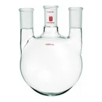 Merck Synthware three neck round bottom flask with vertical side necks