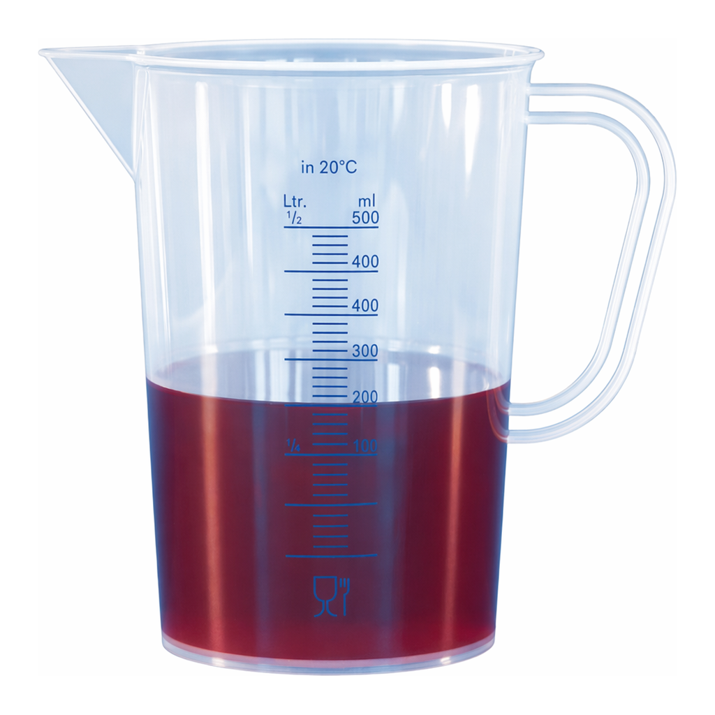 Merck BRAND graduated beaker with handle and spout