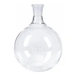 Merck Pyrex round-bottom boiling flask, short neck