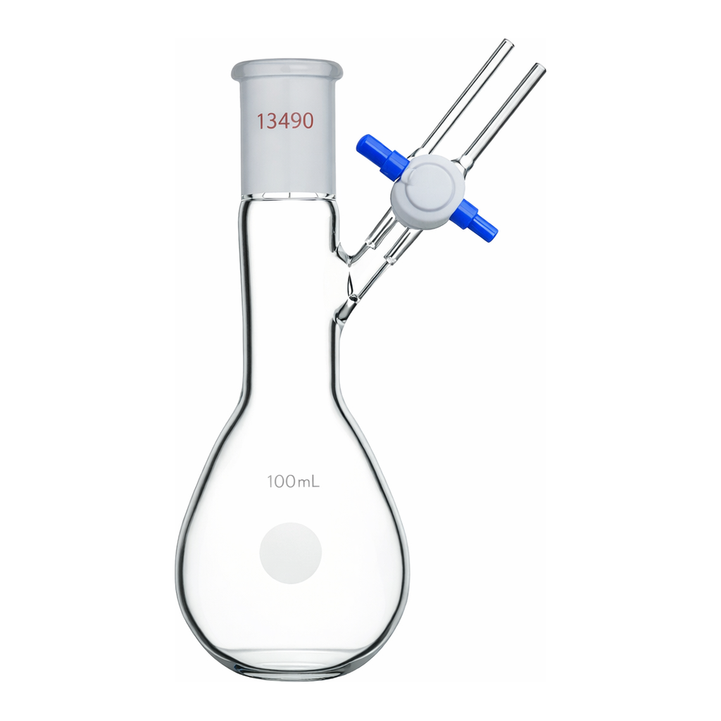 Merck Synthware pear-shaped Schlenk flask with stopcock