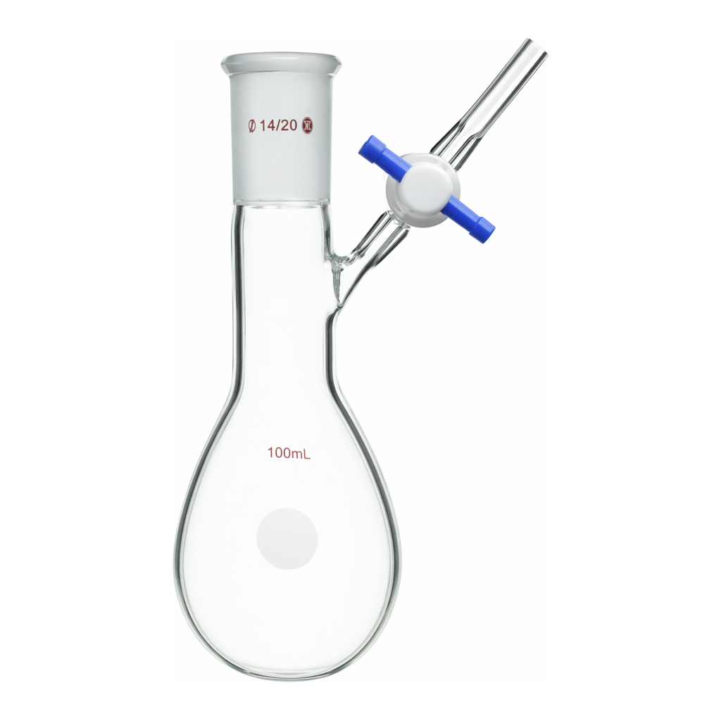 Merck Synthware pear-shaped Schlenk flask with stopcock