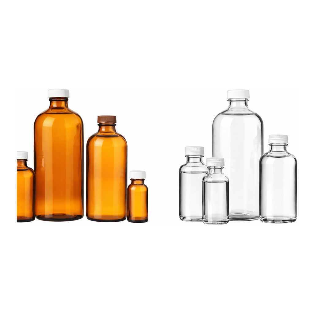 Merck Wheaton narrow mouth bottles with caps