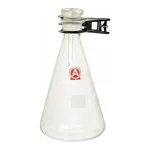 Merck Aldrich combustion apparatus flask, with stopper and pinch clamp