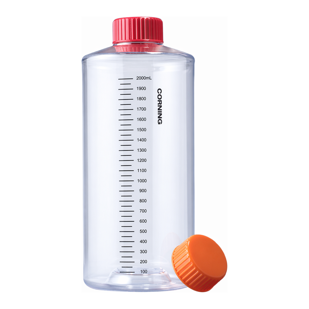 Merck Corning roller bottles, not treated