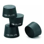 Merck Large laboratory assortment of black-rubber stoppers