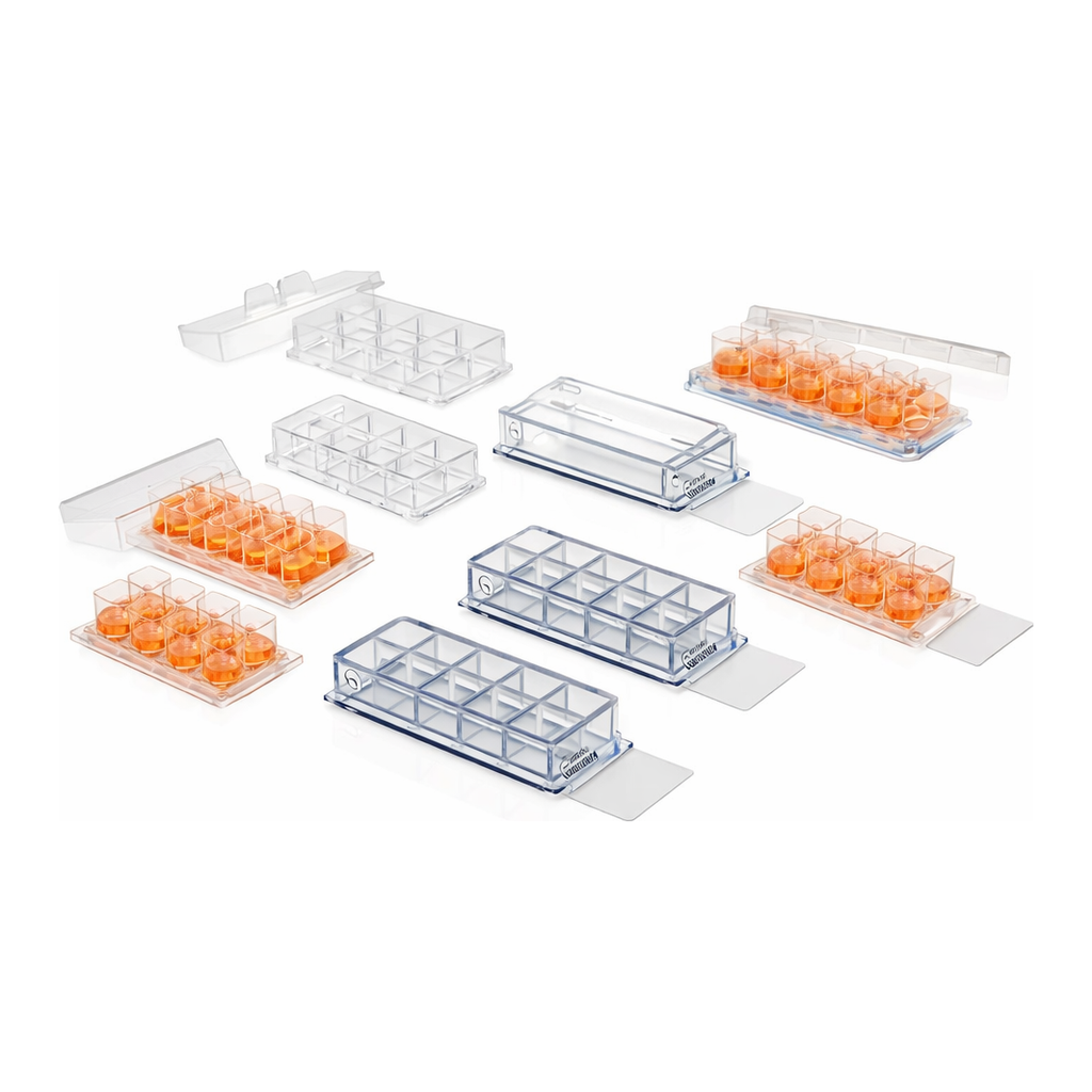 Merck Nunc Lab-Tek Chamber Slide system, 4 wells on glass