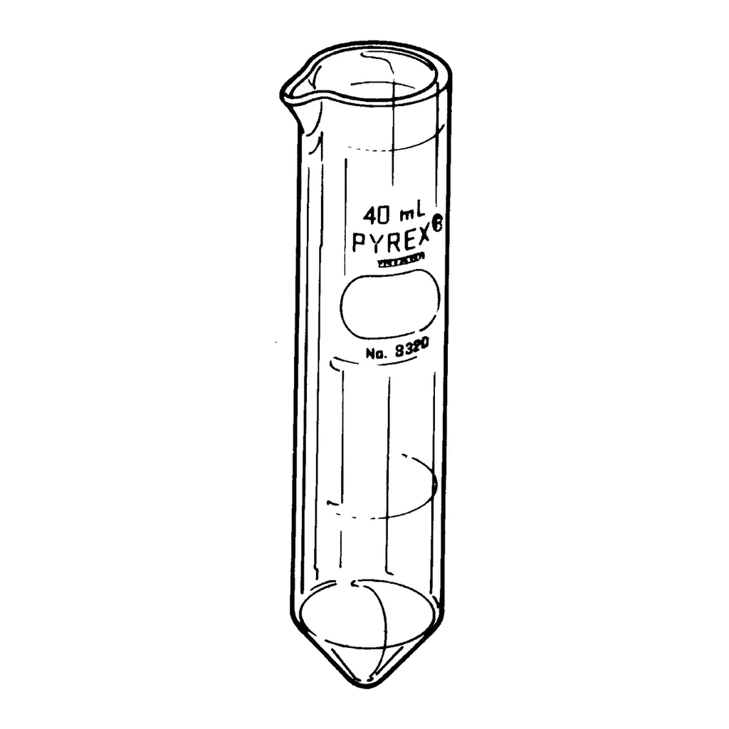Merck Pyrex heavy-duty tube with pour-out