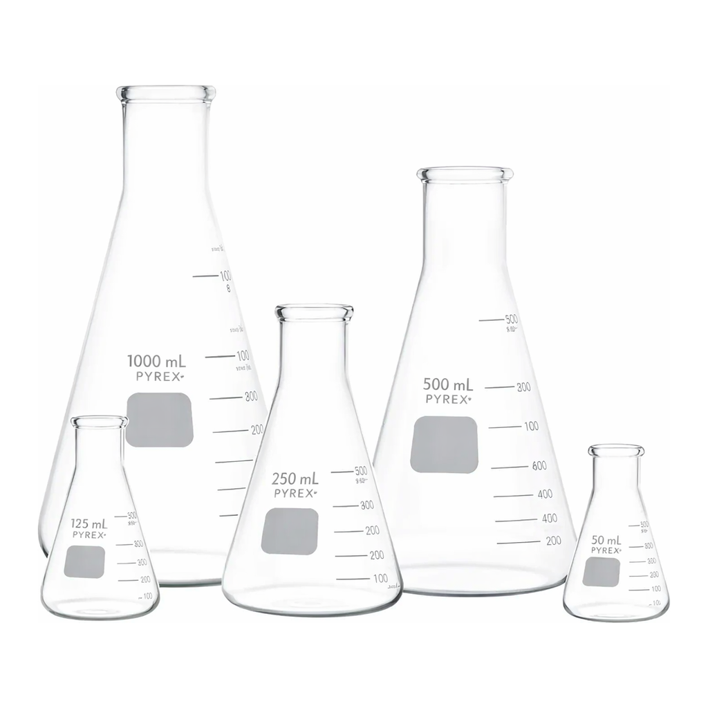 Merck Pyrex narrow-mouth graduated Erlenmeyer flask assortment pack