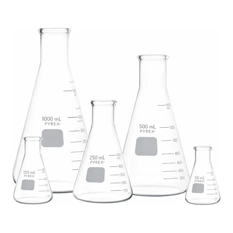 Merck Pyrex narrow-mouth graduated Erlenmeyer flask assortment pack