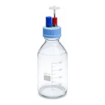 Merck Pyrex Screwcap, twin hose connector with GL45 screwthread