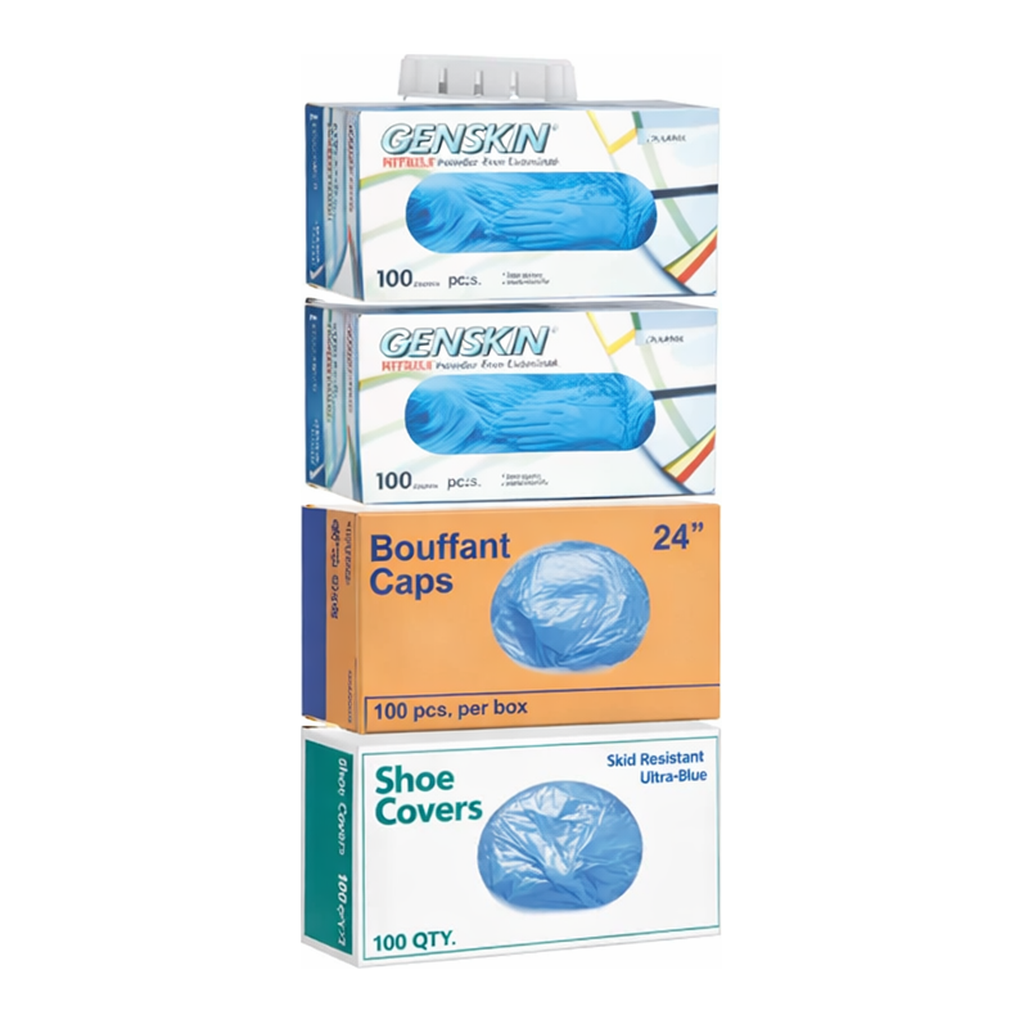 Merck Wall mounted glove box holder, with 4 adjustable positions