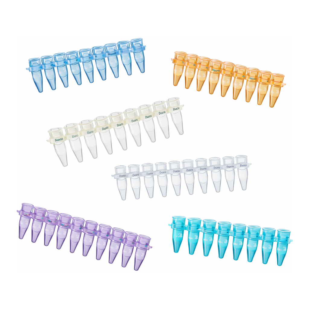 Merck Corning Thermowell PCR 8 well strip tubes with caps