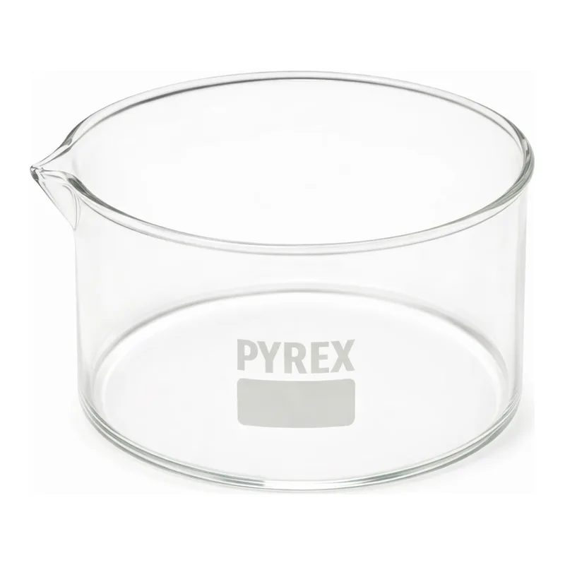 Merck Pyrex Crystallizing dish, flat bottom with spout
