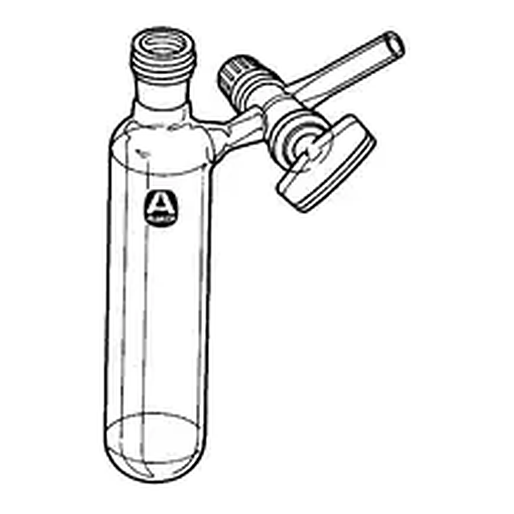 Merck Reaction and storage tube with glass stopcock on side-arm