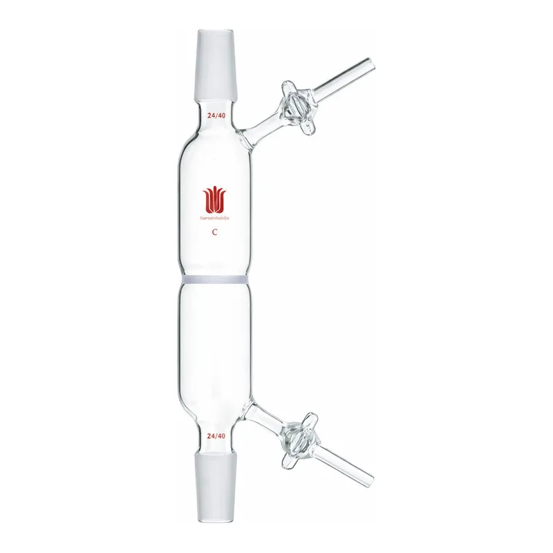 Merck Synthware fritted filter tube with glass stopcocks