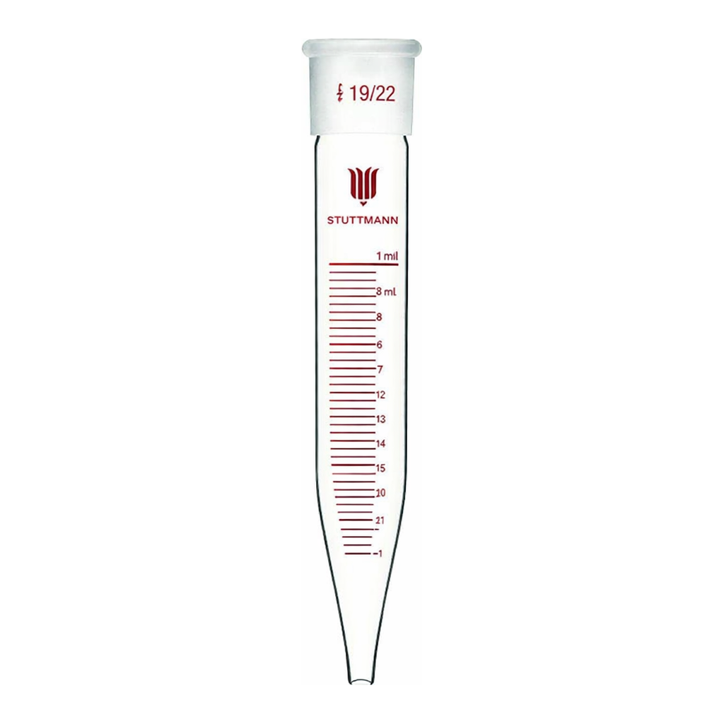 Merck Synthware graduated distillation receiver tube with hooks
