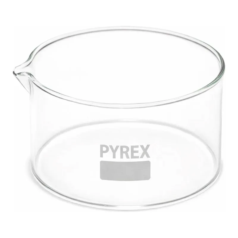 Merck Pyrex Crystallizing dish, flat bottom with spout
