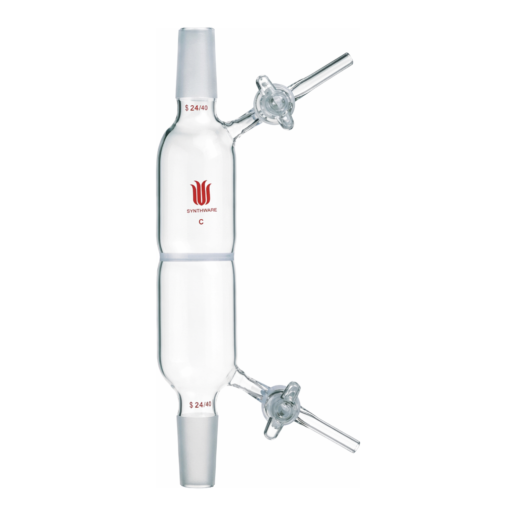 Merck Synthware fritted filter tube with glass stopcocks