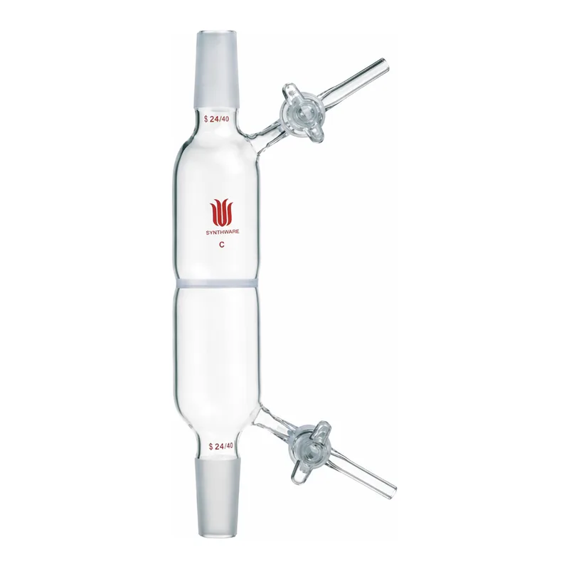 Merck Synthware fritted filter tube with glass stopcocks