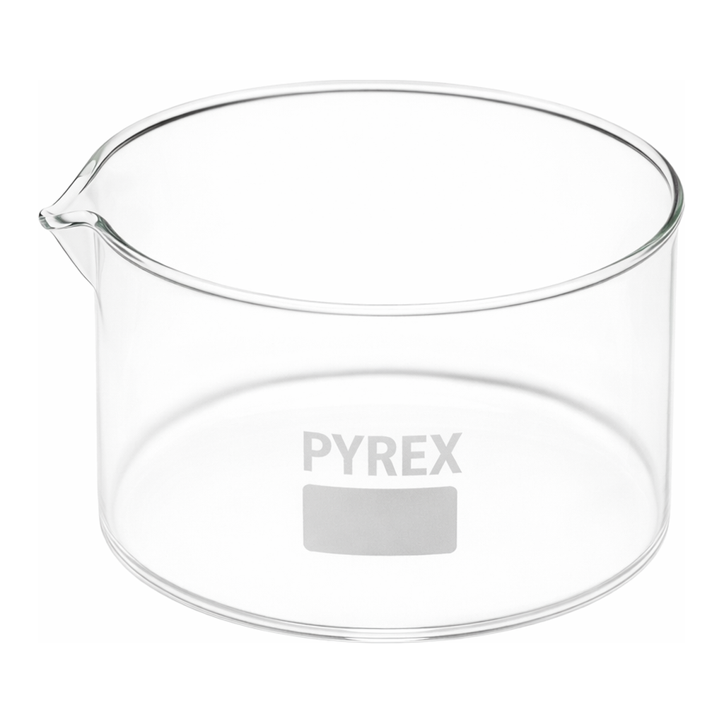 Merck Pyrex Crystallizing dish, flat bottom with spout