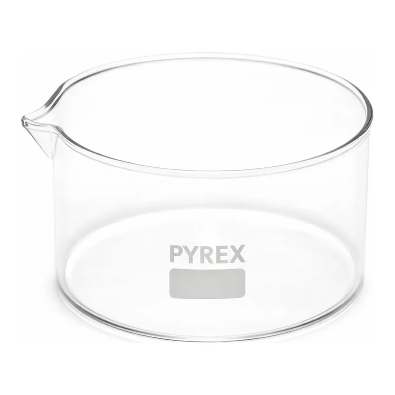 Merck Pyrex Crystallizing dish, flat bottom with spout