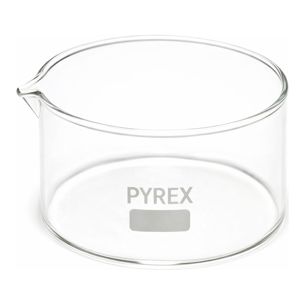 Merck Pyrex Crystallizing dish, flat bottom with spout