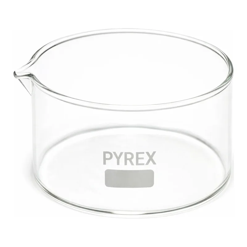 Merck Pyrex Crystallizing dish, flat bottom with spout