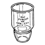 Merck Pyrex Gooch crucible, low form, with fritted disc