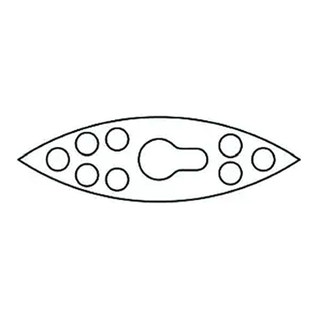 Merck ACE stirrer blade, 316SS, oblong-shaped with holes