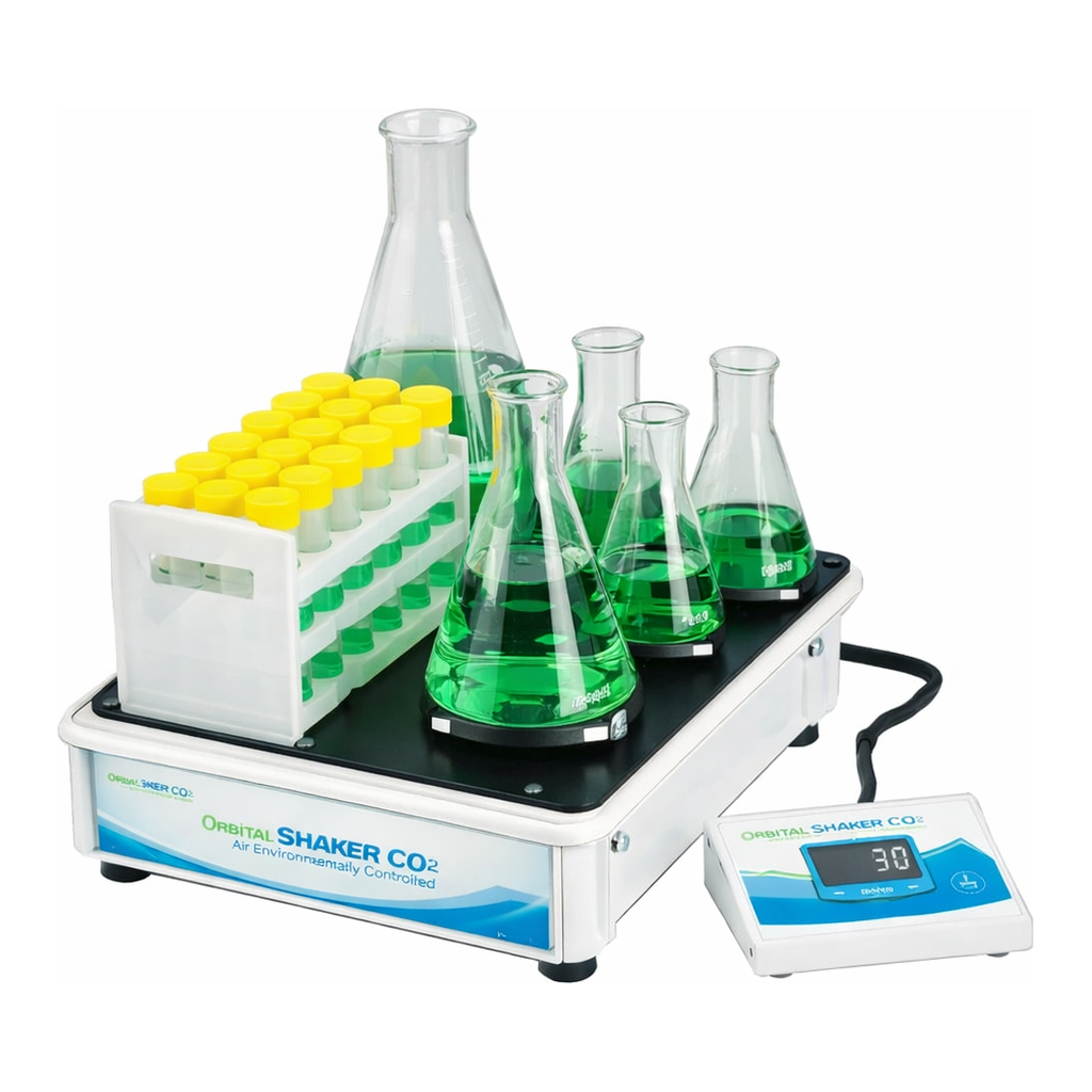 Merck Orbi-Shaker CO2 with remote controller and rubber mat platform