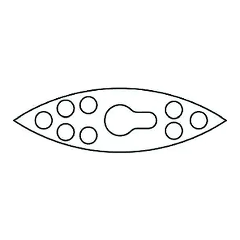 Merck ACE stirrer blade, 316SS, oblong-shaped with holes