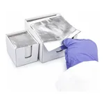Merck Speedy-Foil aluminium squares interleaved with paper