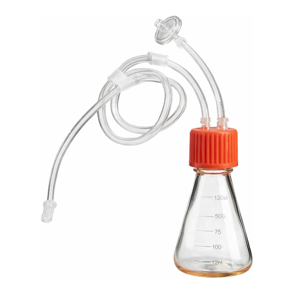 Merck Corning Erlenmeyer flask, with aseptic connector